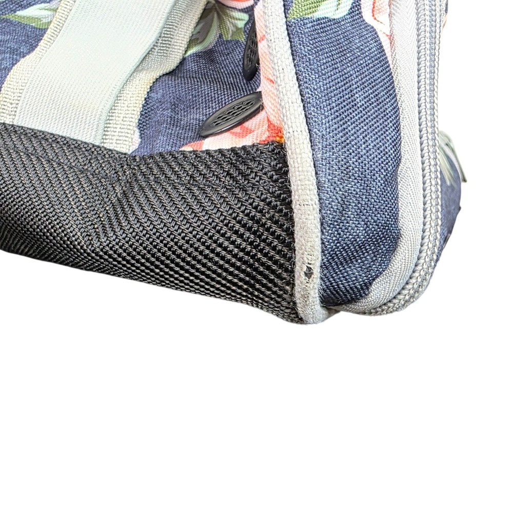 Vooray Burner Gym Duffel Bag Women Large Navy Pink Floral Good Shoe Compartment - Picture 10 of 13